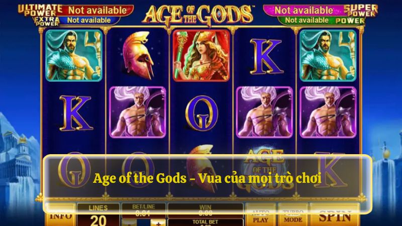 Nỗ hũ Age of the Gods GO99- tựa game nổ hũ được tìm kiếm được nhiều nhất năm 2024