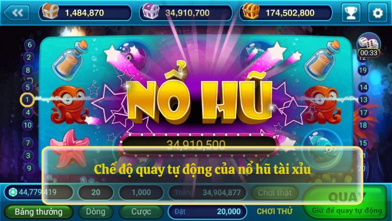 Chế độ quay tự động của Nổ Hũ Tài Xỉu